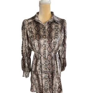 Kate Hewko Animal Print Art to Wear Tunic Top One Size
